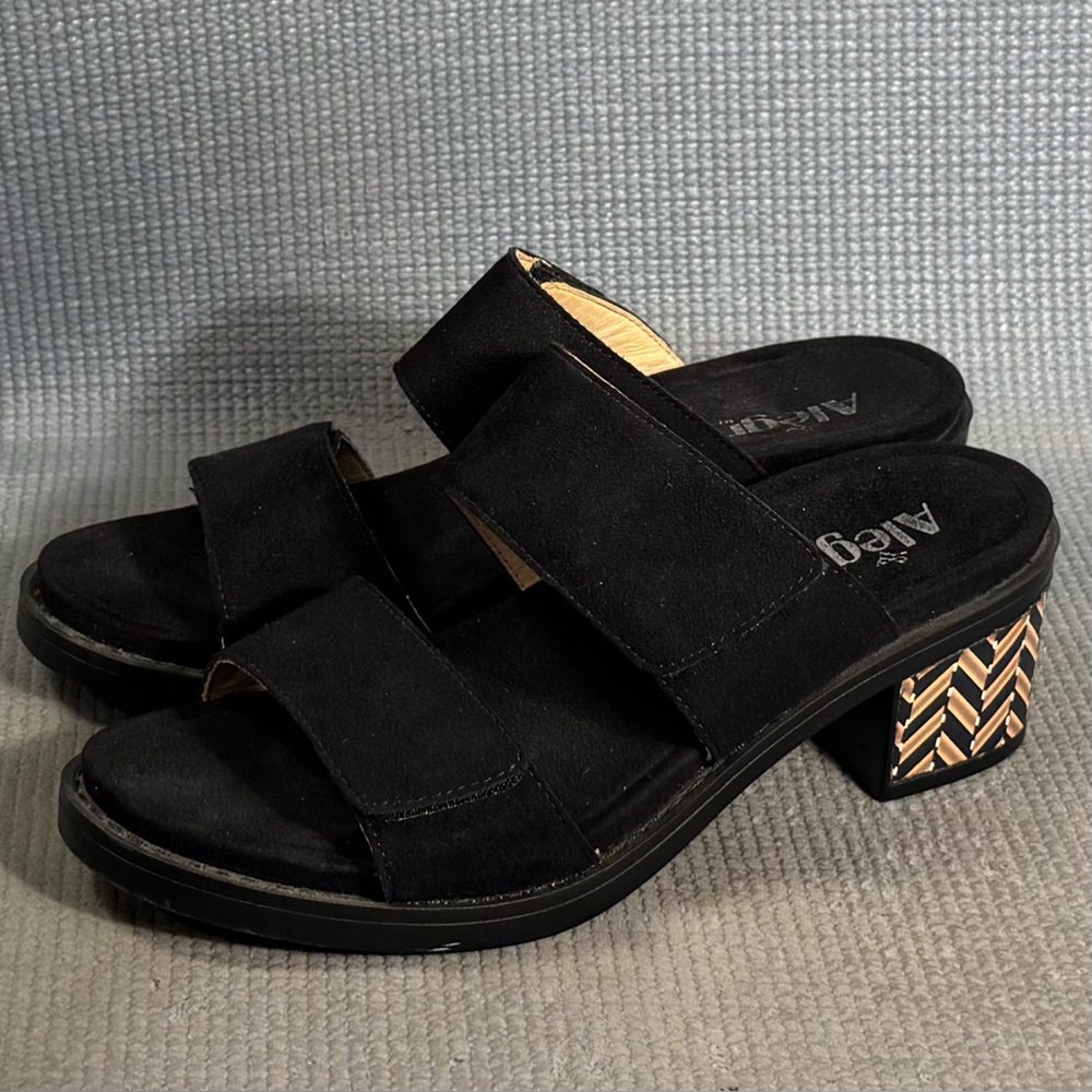 Alegria Tia Black Block Heel‎ Sandals Women’s Size 7.5 US 38 EU